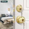 Door Knobs for Interior Doors with Deadbolt Lock Combo Set
