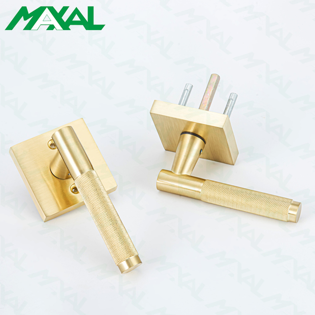 Satin Brass Wholesale Passage Lever Heavy Duty Interior Handles