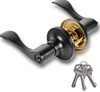 Zinc Black Entrance Handle Lock Modern Simple Indoor door handles luxury