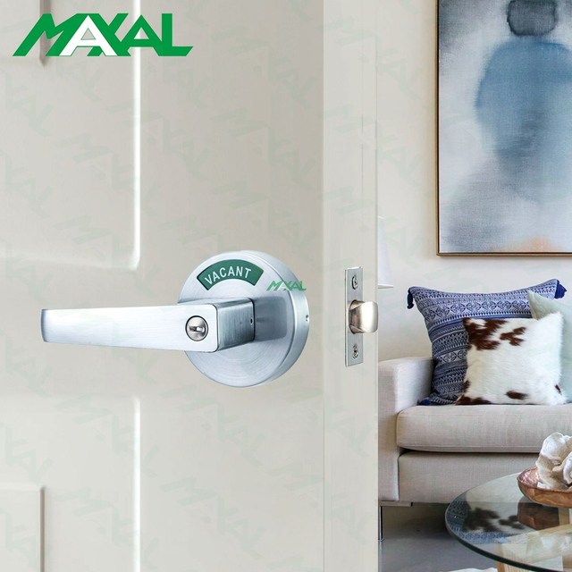 Reliable Satin Nickel Indicator Lock for Tough Aluminum Frames