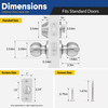 Door Knobs with Single Cylinder Deadbolt Combo Set