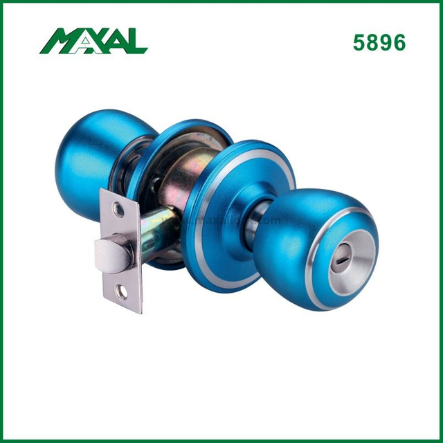 Cylindrical Knob Lock Round Knob Lock Push Button Lock with Keyed Entry