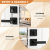 Door Handles Luxury Deadbolt Lock ANSI Grade 3 Combo Set