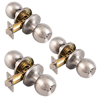 ANSI Grade 3 Door Knobs Bedroom Door Lock Tubular Knobset