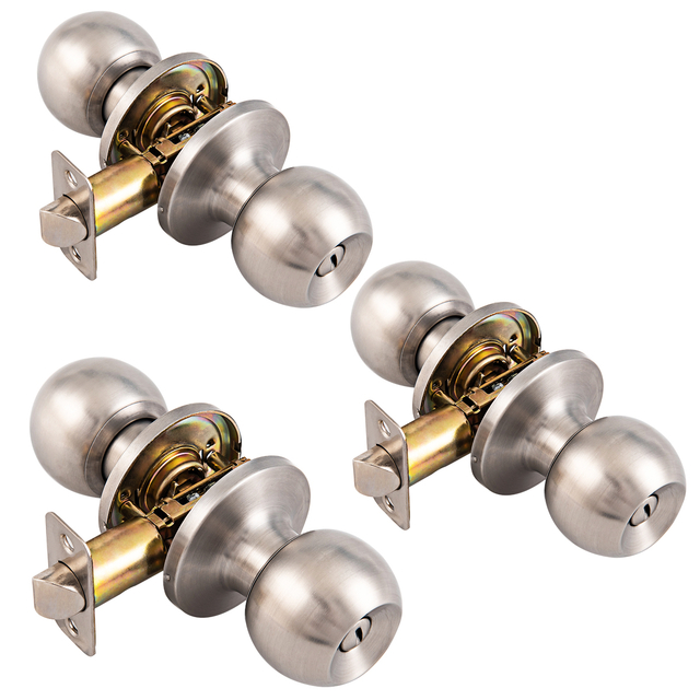 ANSI Grade 3 Door Knobs Bedroom Door Lock Tubular Knobset