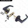 Zinc Door Handle Main Lock for Bedroom Bathroom with Wooden Door Handle