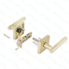 Satin Brass Zinc Alloy Interior Tubular Lever Handle for Bedroom Bathroom