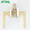 Satin Brass Zinc Alloy Interior Tubular Lever Handle for Bedroom Bathroom