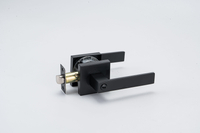 Black Matte Door Handles with Lock Interior Door 
