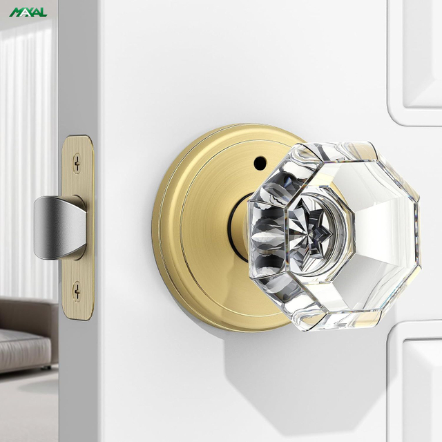 Crystal Door Knob Lock Round Bedroom Privacy Interior