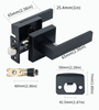 black matte door handles with lock interior door