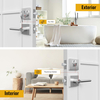 Key Door Handles Luxury with Single Cylinder Deadbolt Combo Set