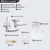 Handle Lockset Tubular Lock Satin Nickel Finish Zinc Alloy 