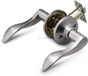 Nickel Door Handles for Interior Doors Apartment Office Passage Door Locks in Black
