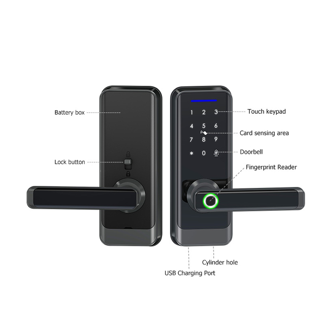 Smart Door Lock, Keyless Entry Door Lock with Handle Security for Doors