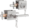 Key Door Handles Luxury with Single Cylinder Deadbolt Combo Set