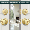 Door Knobs for Interior Doors with Deadbolt Lock Combo Set