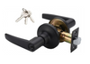 Black Tubular Lever Handle Main Lock for Bedroom Entrance Door Lock